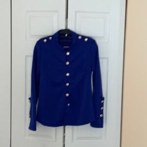 Cotton poly jacket blouse